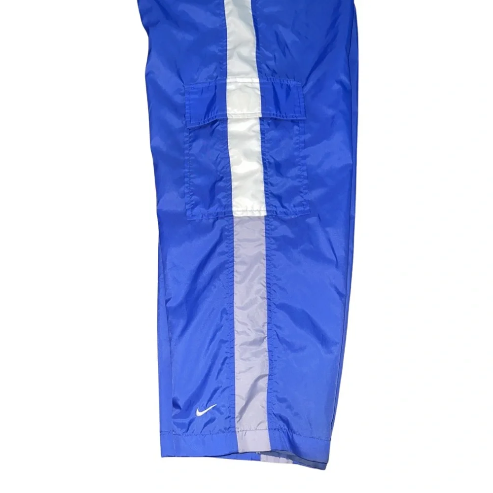 Nike Blue/white/silver joggers cargo style pants Med